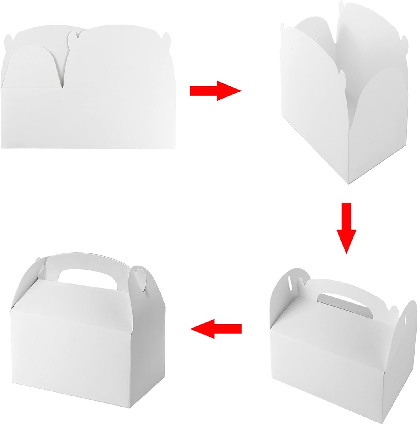 Bonfasvo Gift Boxes 30 Pack 6.2x3.5x3.5 inches White Fold Kraft Paper Boxes Bridesmaids Proposal Box Cupcake Boxes Easy Assemble Boxes with Lids for Wedding Birthday Party Christmas