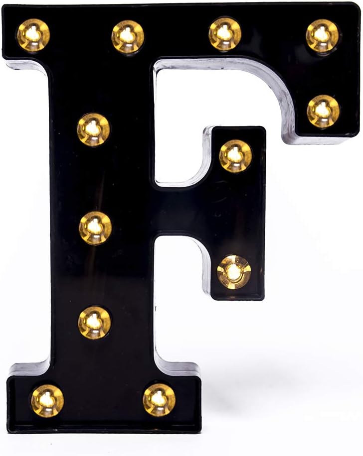 Foaky Black LED Marquee Number Lights Sign Light Up Marquee Number Lights Sign for Night Light Wedding Birthday Party Battery Powered Christmas Lamp Home Bar Decoration