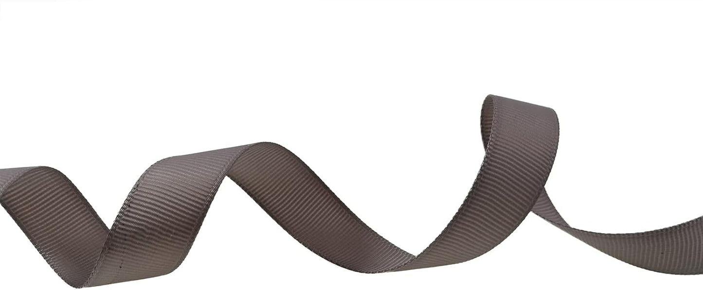 Jesep One Roll 100 Yards Soild Grosgrain Ribbon Boutique Gift Wrapping Package Ribbon, DIY Crafts Bow Hair Headband Accessories Assorted Ribbon#09 (5/8" 15mm, Gray)