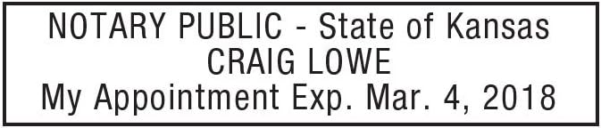 MaxMark Notary Stamp for State of Kansas- Self Inking Stamp