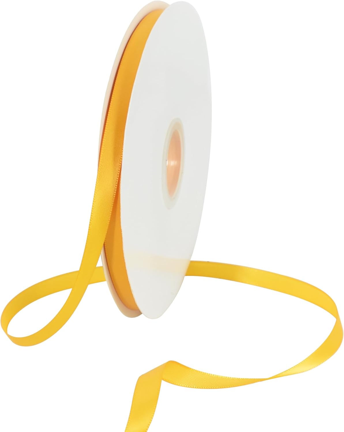 TONIFUL 3/8 Inch x 100yds Yellow Satin Ribbon Thin Solid Fabric Ribbons Roll for Gift Wrapping Invitation Floral Hair Balloons Craft Sewing Party Wedding Popsicles Decoration Valentine's Day Bouquet