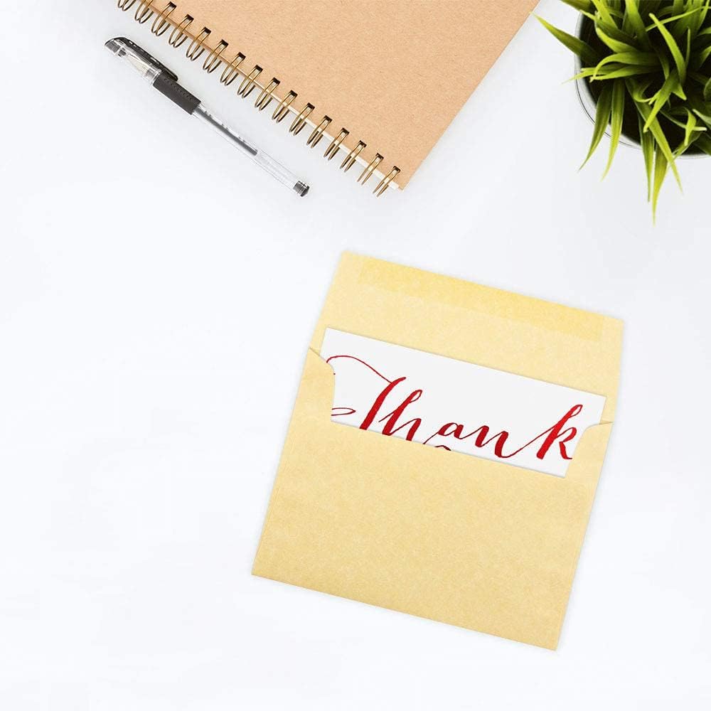 JAM PAPER A6 Parchment Invitation Envelopes - 4 3/4 x 6 1/2 - Antique Gold Recycled - 50/Pack