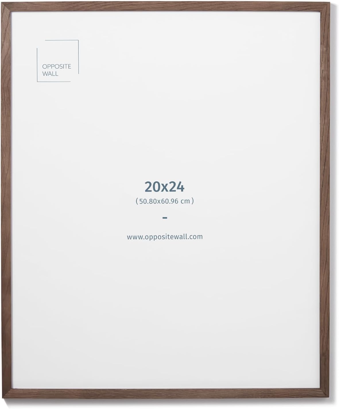 Opposite Wall - 20x24 in - Dark Solid Oak Wood Picture Frame - Lightweight, Versatile & Shatterproof - Wall Hanging Poster or Photo Frame - Wall Decor for Office, Gallery & Home