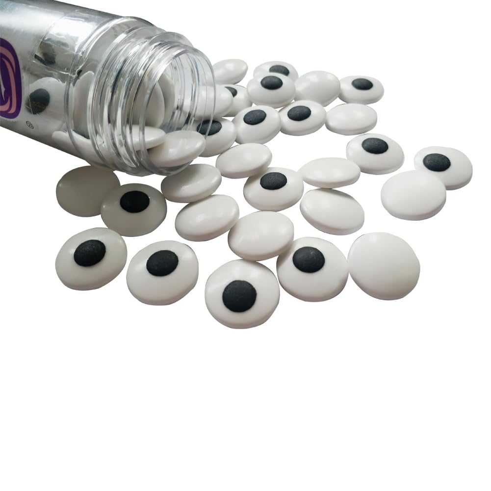 2 Bottles Candy Eyes Eyeballs - Cake Cupcake Toppers - Edible Baking Decorations for Cupcakes, Cakes, Cookies - Halloween, Christmas, Easter, and Edible Art Project Candy (Two Size Mixed)