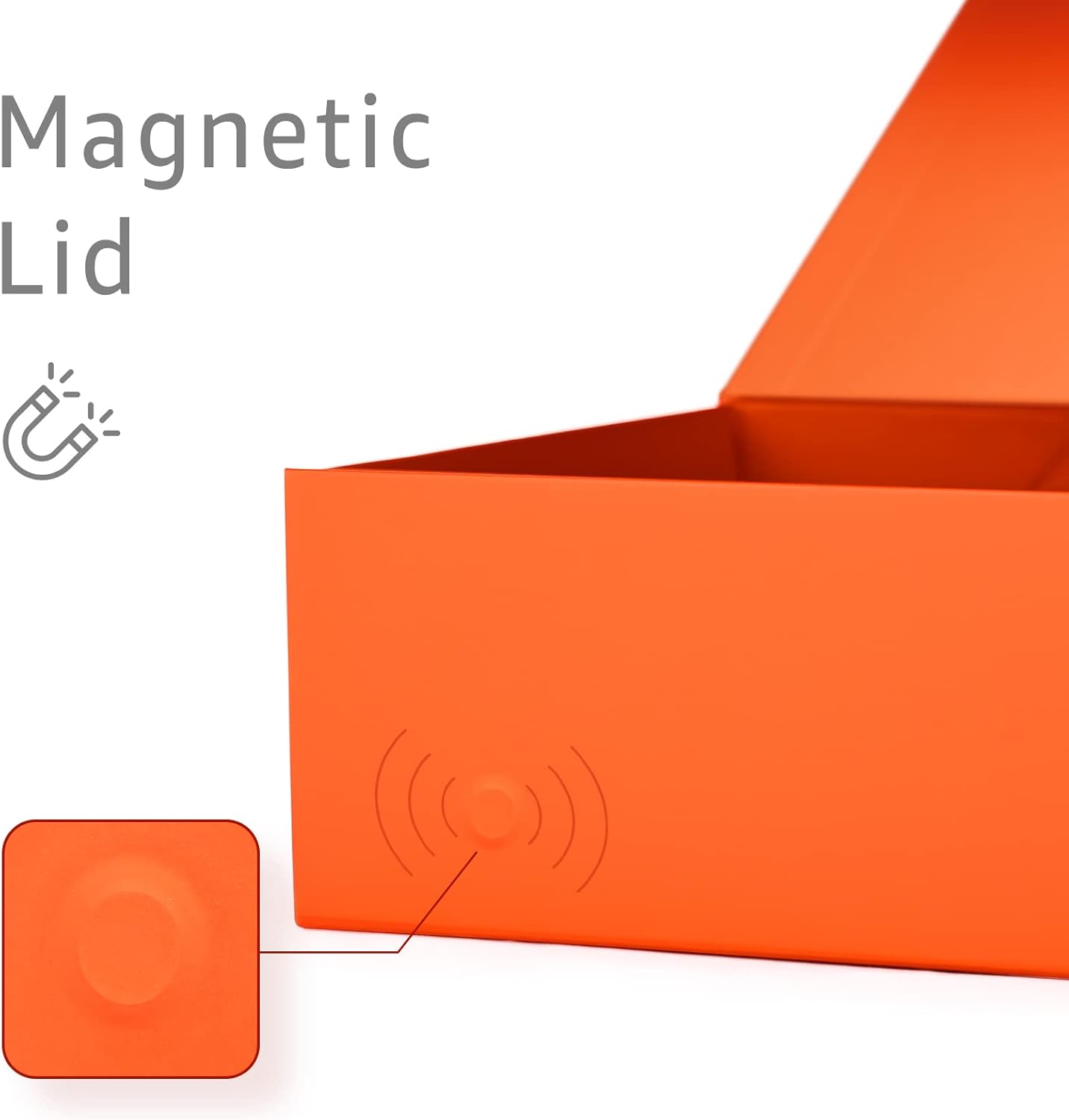 LIFELUM Gift Boxes Bulk, 13.85 x 8.35 x 4.45 inch 1 Pack Orange Gift Boxes with Lids Contains Card, Ribbon, Shredded Paper Filler Gift Boxes for Birthdays, Baby Shower, Bridal Gifts,Weddings