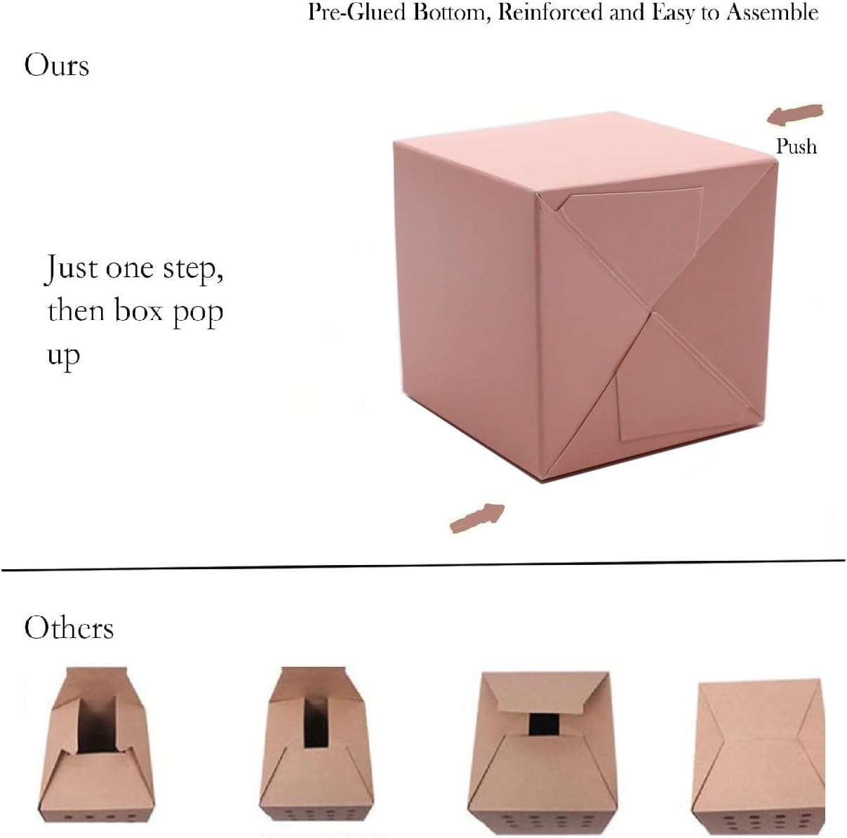 Oletx 25 Pcs Pink Paper Gift Boxes, Small Candy BoxesBulk,3x3x3 inch Gift Box with Lids, Goodie TreatBoxes for Party Favors, Birthday Gifts, Wedding Gifts