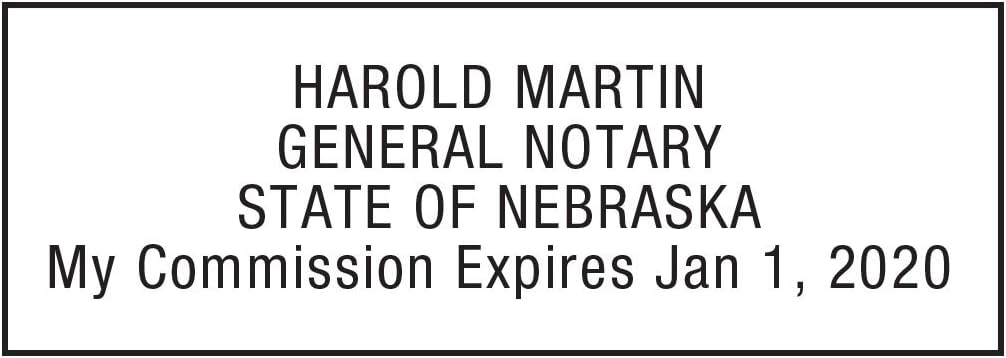 MaxMark Notary Stamp for State of Nebraska- Self Inking Stamp