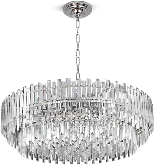 Crystal Chandelier Lighting 39'' for Dining Rooms Bedroom Foyer Entryway Ceiling Hanging Pendant Chandelier Light Fixture Lamp