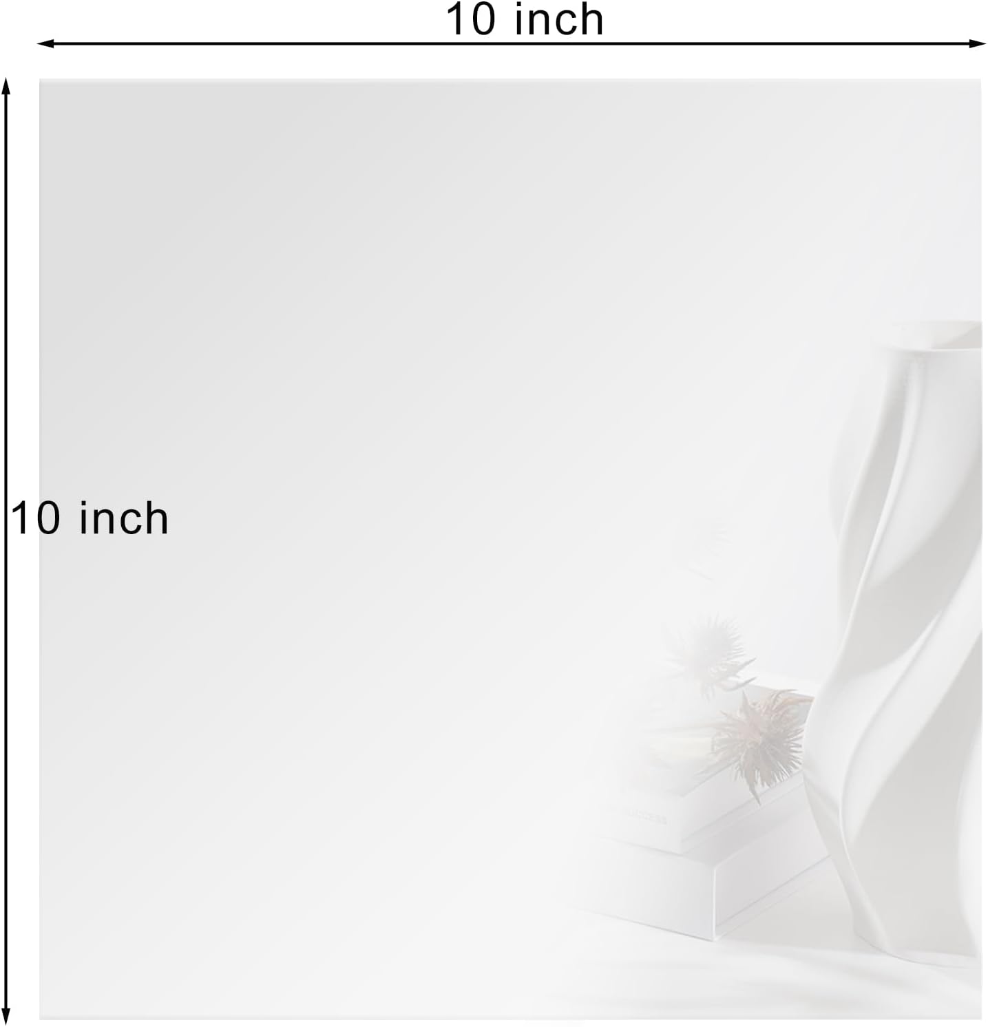 12 Pack Square Mirror Tray, 10 Inch Glass Centerpiece for Tables, Frameless Mirror for Flowers, Perfume, Party Decor, Wedding, Christmas Decorations