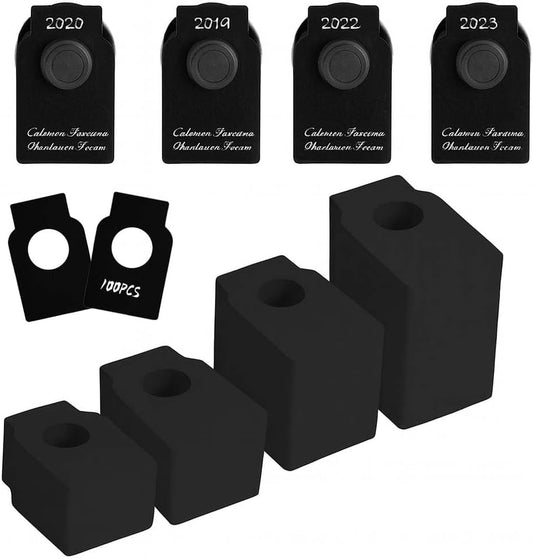 100 PCS Wine Bottle Tags –Paper Hanging Cellar Labels for Bottle Neck, Double-Sided Writable Gift Tags for Wine Racks, Champagne & Homebrew Organization (Black)