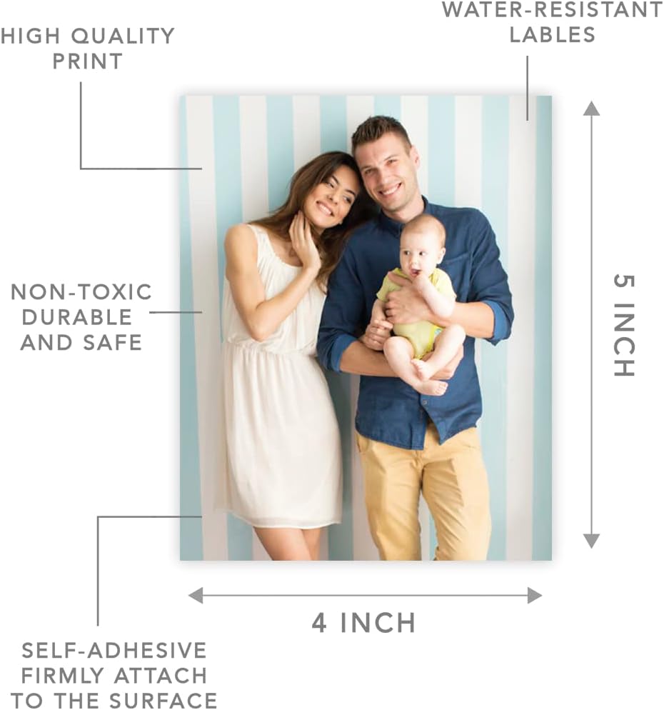 Andaz Press Bulk Photo Personalized Gift and Party Favors Collection, Wine Apple Cider Bottle Label Stickers, Custom Photo, 8-pack