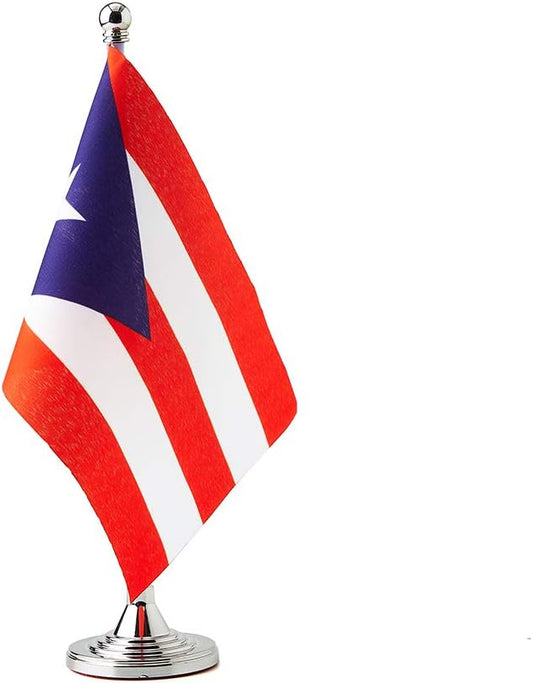 Puerto Rico Flag Puerto Rican Flags, Small Mini Puerto Rican Desk Flag, Used for Table Office Classroom Home Patriotic Events Decorations