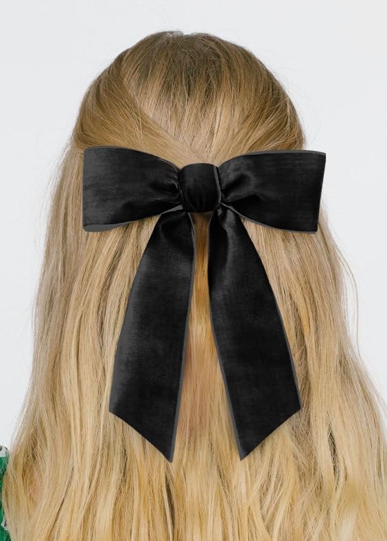 Black Velvet Ribbon 1.5'' 25 Yards for Christmas Tree, Gift Wrapping, Flower Bouquet, Wreath Decorations, Bow Making