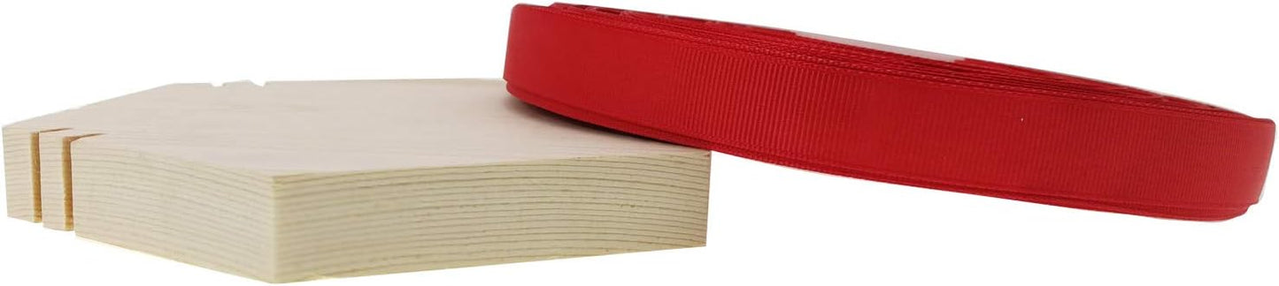 Jesep One Roll 100 Yards 3/4" Soild Grosgrain Ribbon Boutique Gift Wrapping Package Ribbon, DIY Crafts Bow Hair Headband Accessories Assorted Ribbon#235 (3/4" 20mm, Red)