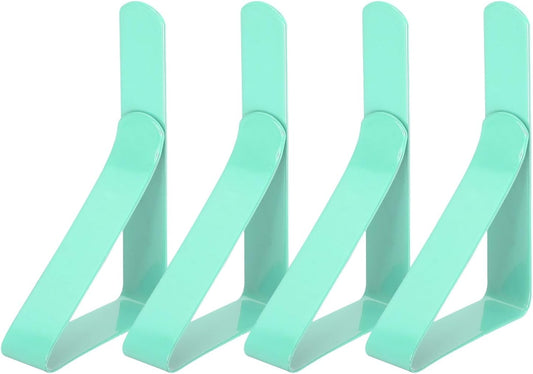 uxcell 4 Pack Tablecloth Clips, Stainless Steel Table Cloth Cover Clamps, 2.95" x 1.77" Windproof Holder Clips for Home Party Picnic Wedding Camping Dining Tables, Green