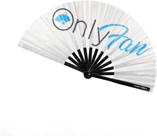 Kandies World UV Reactive Custom Festival Folding Hand Fan - Unique Designs, Made of Bamboo, Clacking Sound, Lightweight - Perfect Rave and Festival Accessory!