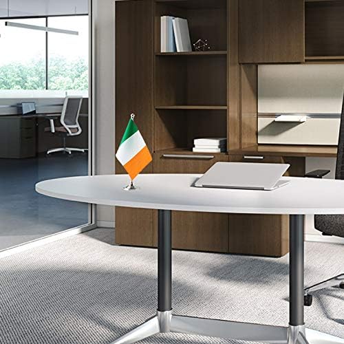 Ireland Flag Irish Flags, Small Mini Irish Desk Flag, Used for Table Office Classroom Home Patriotic Events Decorations