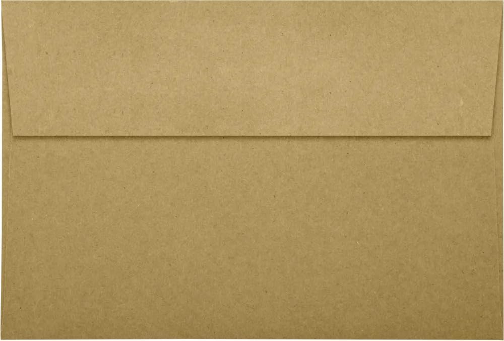 LUXPaper A10 Invitation Envelopes | Peel & Press | 6" x 9 1/2" | Grocery Bag Brown | 70lb. Text | 50 Qty