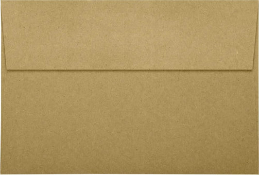 LUXPaper A10 Invitation Envelopes | Peel & Press | 6" x 9 1/2" | Grocery Bag Brown | 70lb. Text | 50 Qty