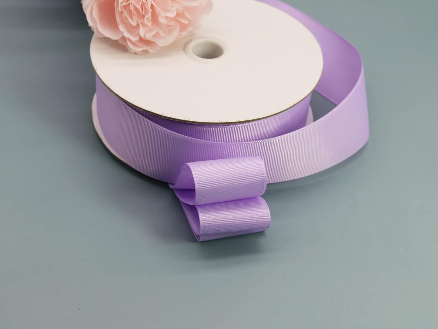 One Roll 50 Yards Soild Lavender Grosgrain Ribbon 1 1/2 inch Flower Bouquets Ribbons-1.5 inch Thick Gift Wrapping Ribbon-DIY Crafts Bow Hair Headband Accessories Ribbons #430(38mm)
