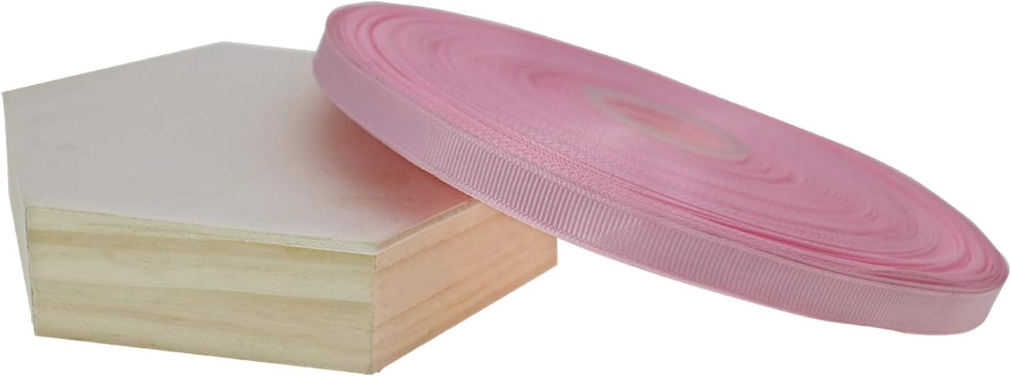 Jesep One Roll 100 Yards 3/8" Soild Grosgrain Ribbon Boutique Gift Wrapping Package Ribbon, DIY Crafts Bow Hair Headband Accessories Assorted Ribbon#123 (3/8" 10mm, Pink)