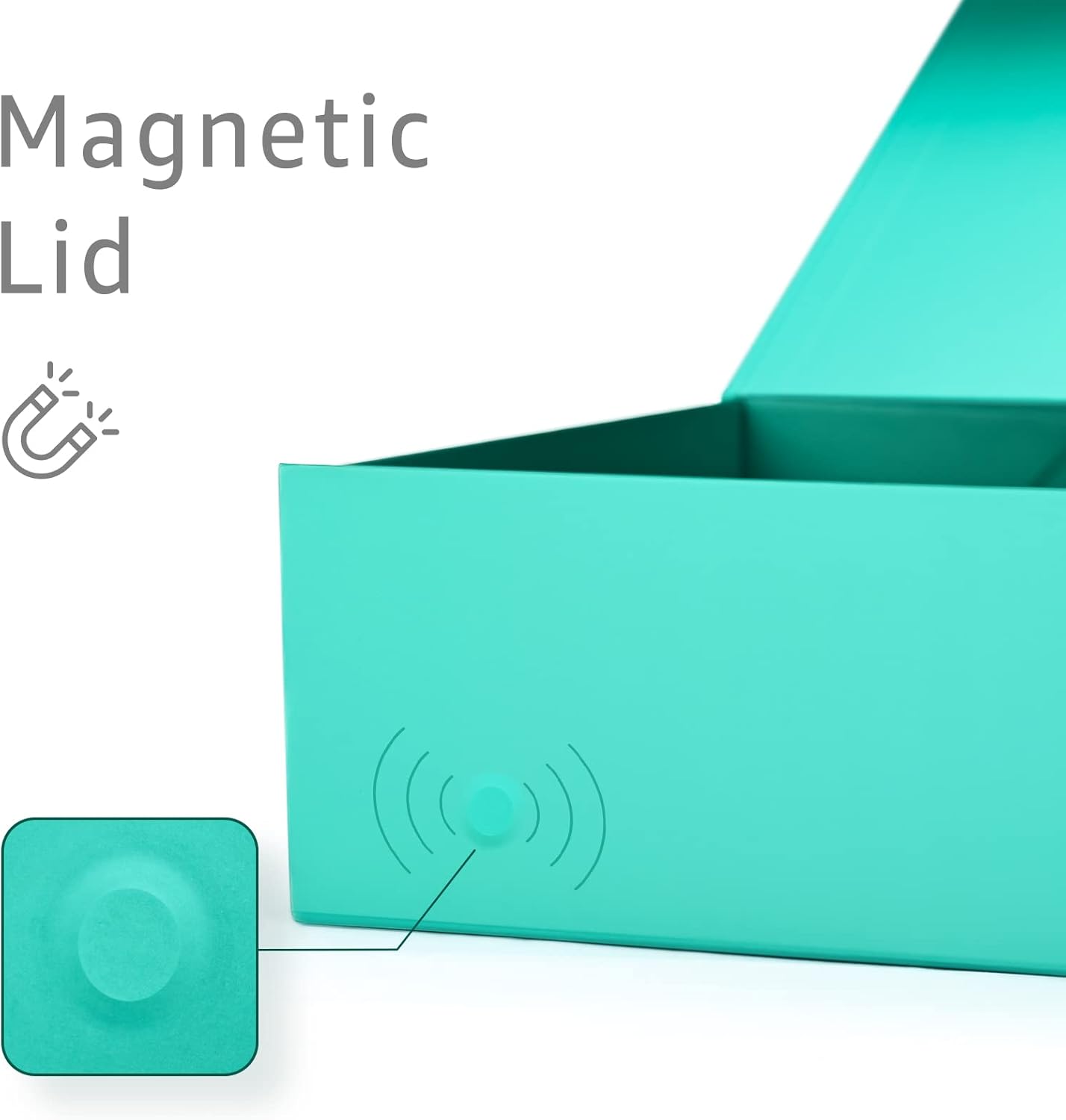 LIFELUM Green Blue Gift Box 13.85 x 8.35 x 4.45 inch, 1 Pack Big Gift Box with Magnetic Lid for Presents, Bridesmaid Proposal Boxes Contains Ribbon, Card,Shredded Paper Filler