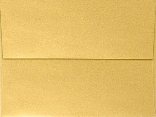 LUXPaper A7 Invitation Envelopes | Peel & Press | 5 1/4" x 7 1/4" | Gold Metallic | 80lb. Text | 1,000 Qty