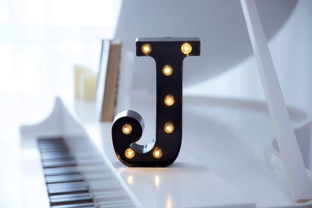 Foaky Black LED Marquee Number Lights Sign Light Up Marquee Number Lights Sign for Night Light Wedding Birthday Party Battery Powered Christmas Lamp Home Bar Decoration