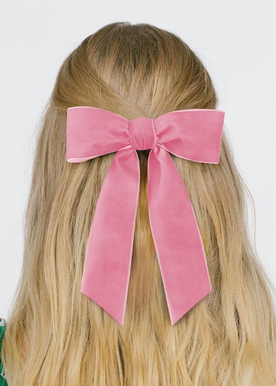 Pink Velvet Ribbon 1.5'' 25 Yards for Christmas Tree, Gift Wrapping, Flower Bouquet, Wreath Decorations, Bow Making