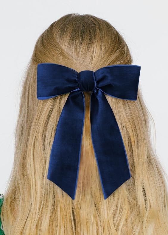 Navy Blue Velvet Ribbon 1.5'' 25 Yards for Christmas Tree, Gift Wrapping, Flower Bouquet, Wreath Decorations, Bow Making
