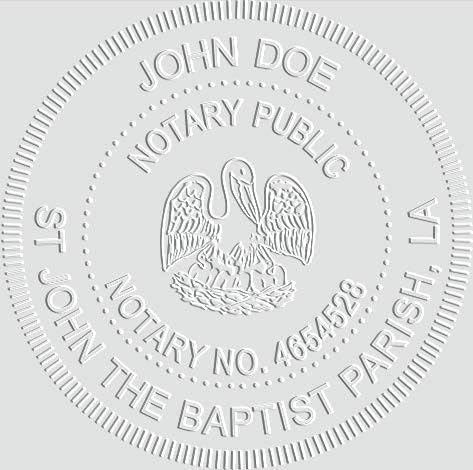 MaxMark Notary Seal Round Desk Embosser for Louisiana State - Includes Gold Burst Seal Labels (50 Count)
