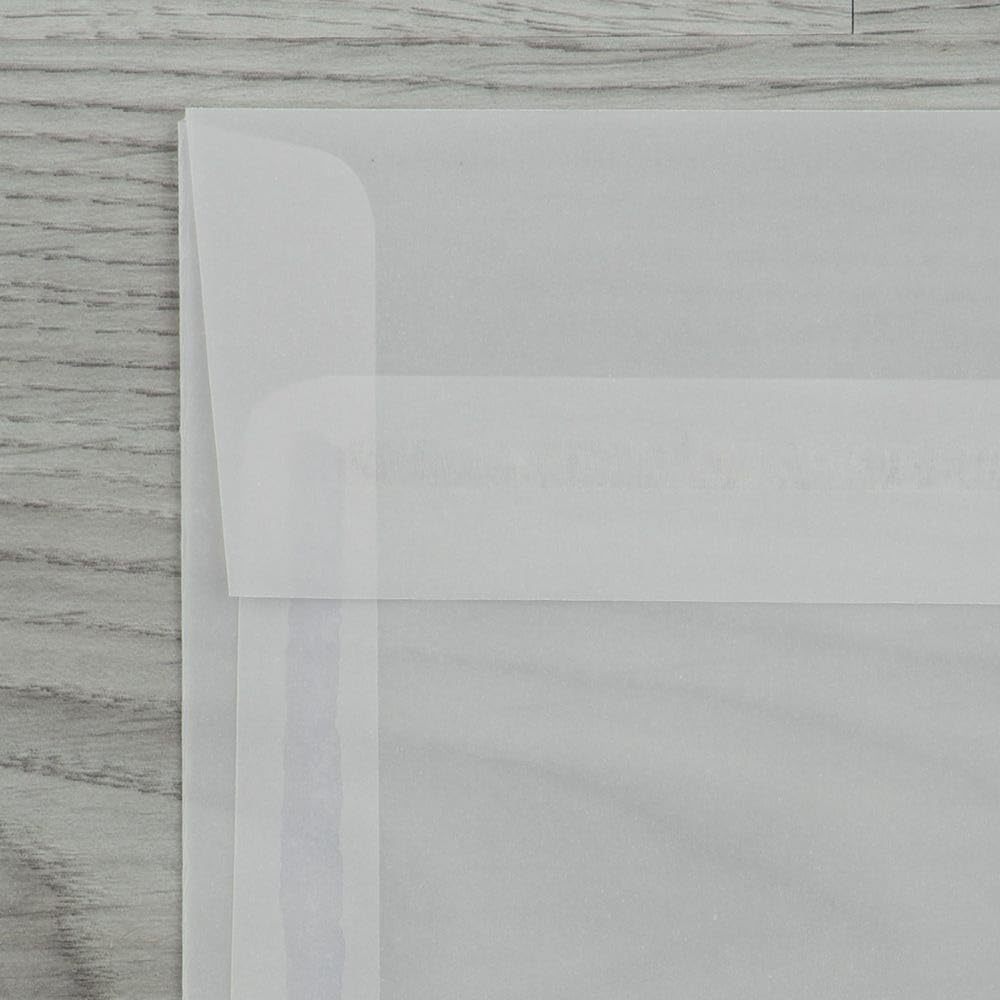 LUXPaper Square Invitation Envelopes | Peel & Press | 5" x 5" | Clear Translucent | 30lb. Text | 50 Qty