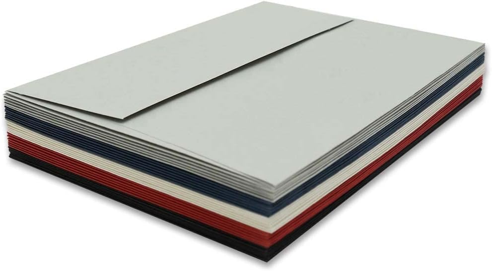 A7 Gray Invitation 5x7 Envelopes - Self Seal, Square Flap,Perfect for 5x7 Cards, Weddings, Birthday, invitations, Graduation, Baby Shower, 5.25 x 7.25 Inches, 100 Pack, (Gray)