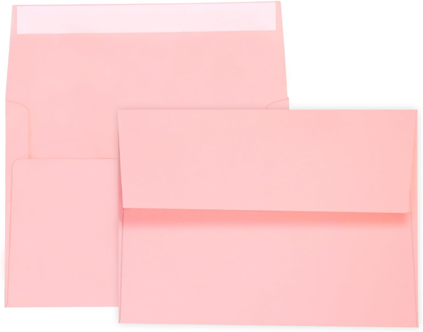 100 Pack A7 Pink Pastel Invitation 5x7 Envelopes - Self Seal, Square Flap,Perfect for Baby Shower, 5x7 Cards, Weddings, Birthday, Invitations, Graduation, 5.25 x 7.25 Inches (Rose Pink)