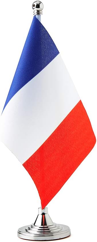 France Flag French Flags, Small Mini French Desk Flag, Used for Table Office Classroom Home Patriotic Events Decorations