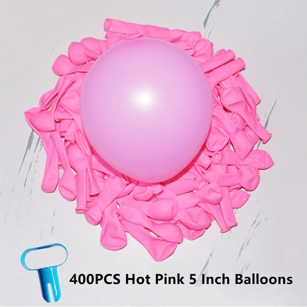 400 Pack 5 Inch Hot Pink Latex Balloons Helium Balloons Party Balloons Decorations Supplies