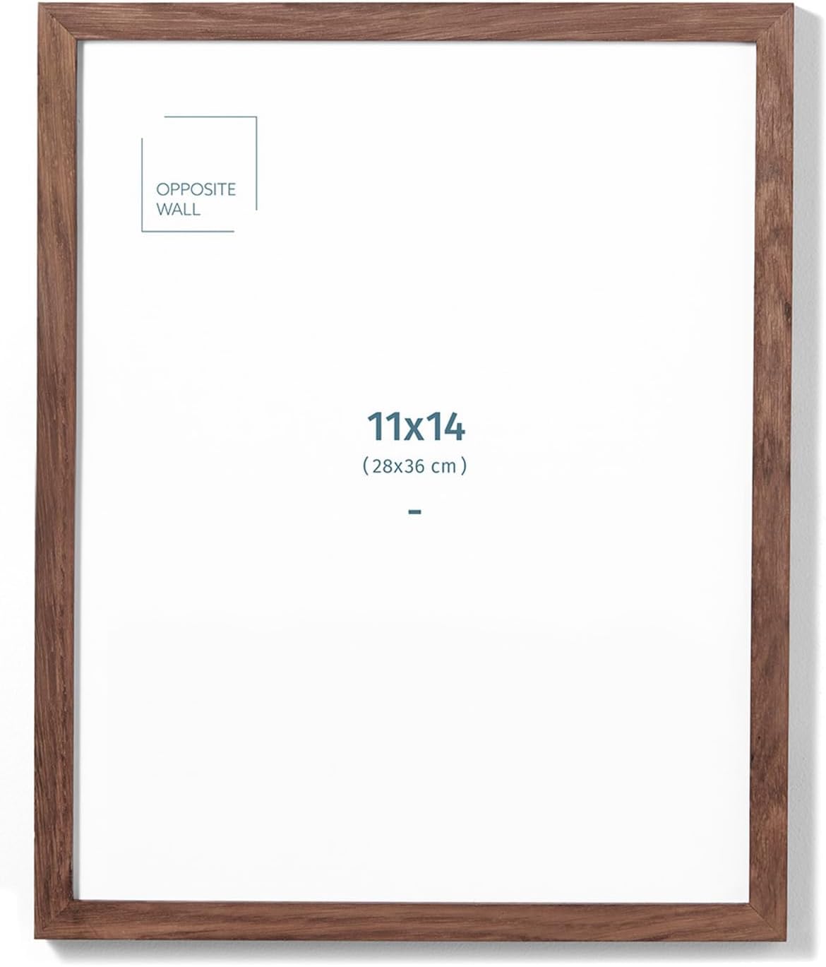 Opposite Wall - 11x14 in - Dark Solid Oak Wood Picture Frame - Lightweight, Versatile & Shatterproof - Wall Hanging Poster or Photo Frame - Wall Decor for Office, Gallery & Home