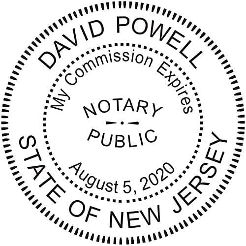 MaxMark Round Notary Pre-Inked Stamp for State of New Jersey