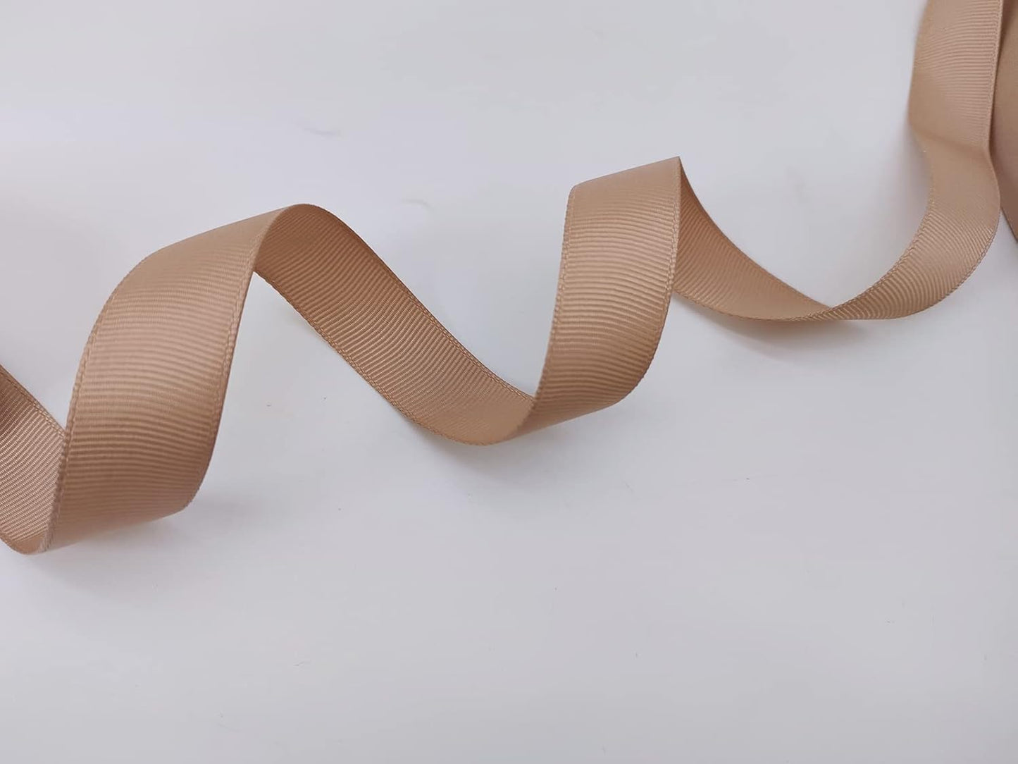 Jesep One Roll 100 Yards 3/4" Soild Grosgrain Ribbon Boutique Gift Wrapping Package Ribbon, DIY Crafts Bow Hair Headband Accessories Assorted Ribbon#835 (3/4" 20mm, Khaki)