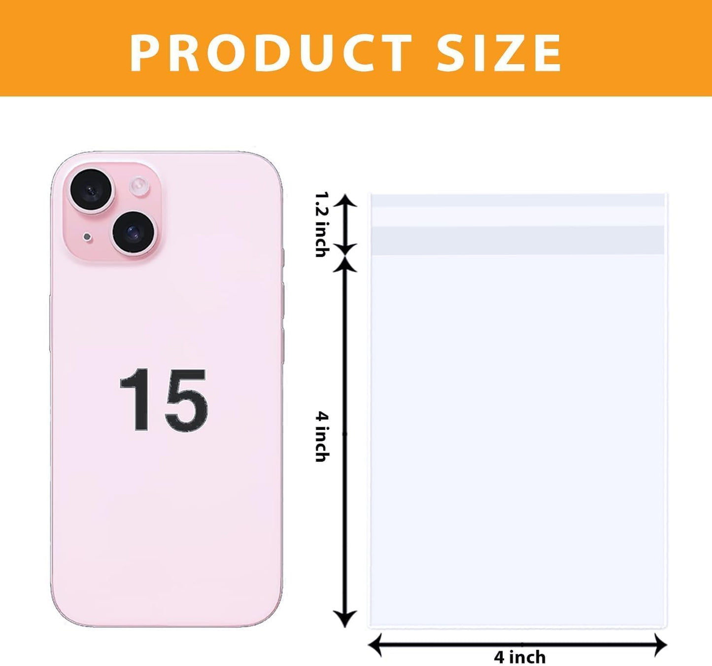 PigPotParty 4''x 4" Clear Plastic Cellophane Gift Wrap Bags, 100 Pcs Small Self Sealing Cookie Bags for Gift, Party favor, Candy, Treat, Goodies, Snack, Self Adhesive Resealable