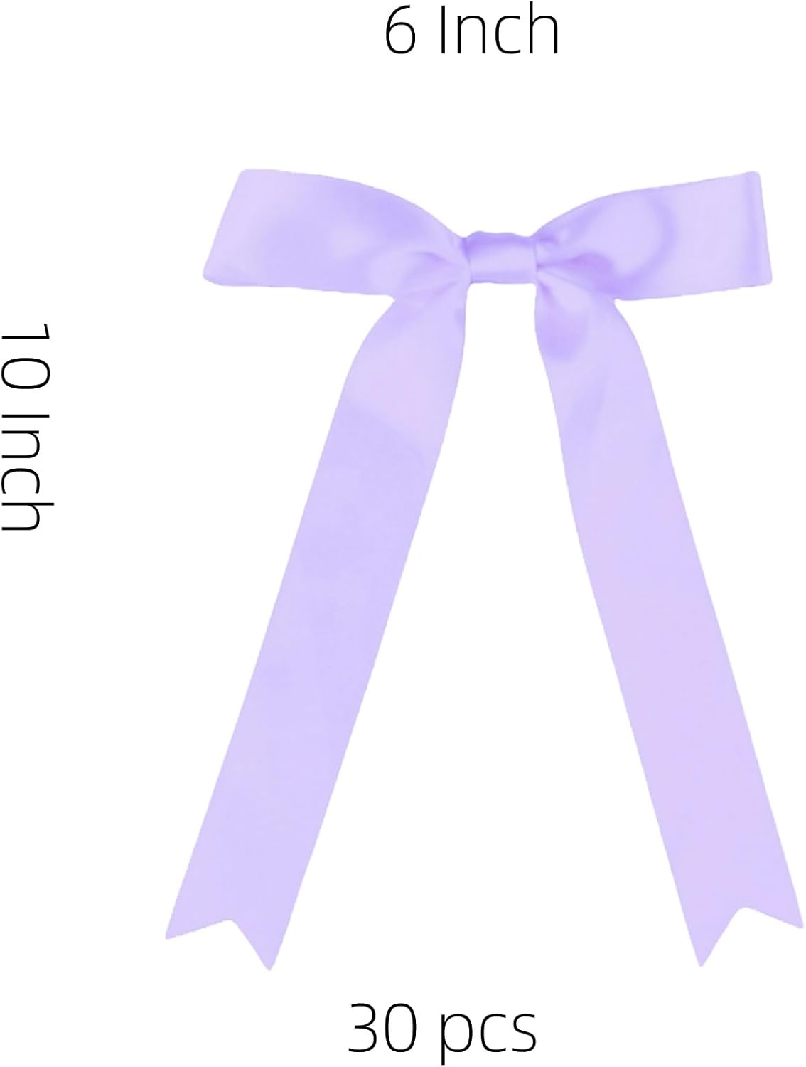 30 Pcs Lavenda Purple Satin Bows 6 X 10 Inch Premade Bows with Twist Tie for Wedding Florist Decor, Cake Pops,Christmas Tree & Gift Wrapping(Lavenda Purple)