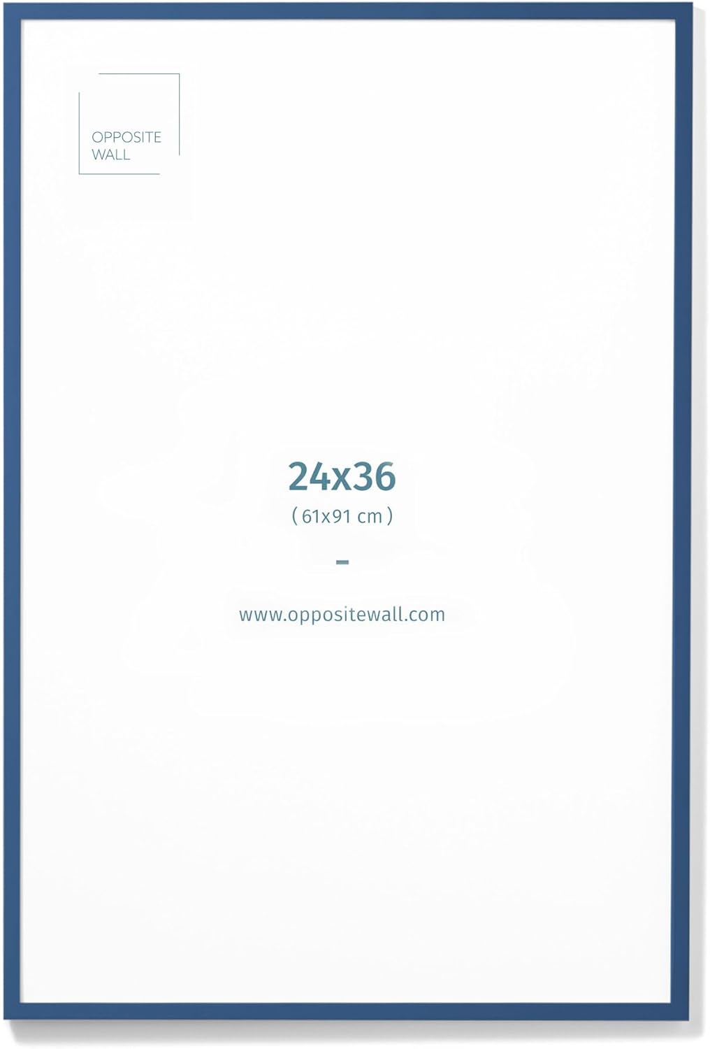 Opposite Wall - 24x36 in - Real Wood Blue Picture Frame - Lightweight, Versatile & Shatterproof - Large Wall Hanging Photo or Poster Frame - Wall Decor for Office, Gallery & Home