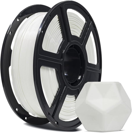 FLASHFORGE 3D Printer Filament, PLA PRO Filament 1.75mm, 1KG Spool (2.2lbs), Dimensional Accuracy +/- 0.02mm for FDM 3D Printers, Better Tenacity & No Knotting (White)