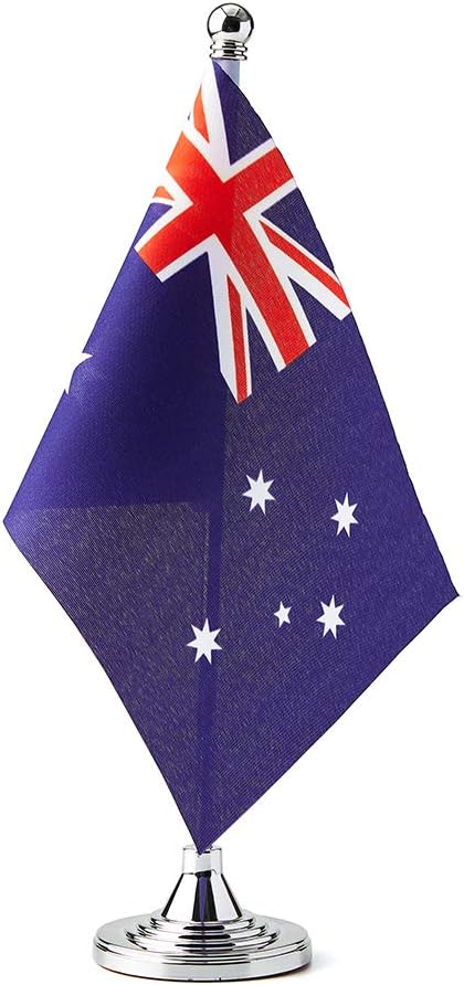 Australia Flag Australian Flags, Small Mini Australian Desk Flag, Used for Table Office Classroom Home Patriotic Events Decorations