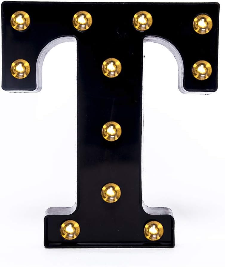 Foaky Black LED Marquee Number Lights Sign Light Up Marquee Number Lights Sign for Night Light Wedding Birthday Party Battery Powered Christmas Lamp Home Bar Decoration