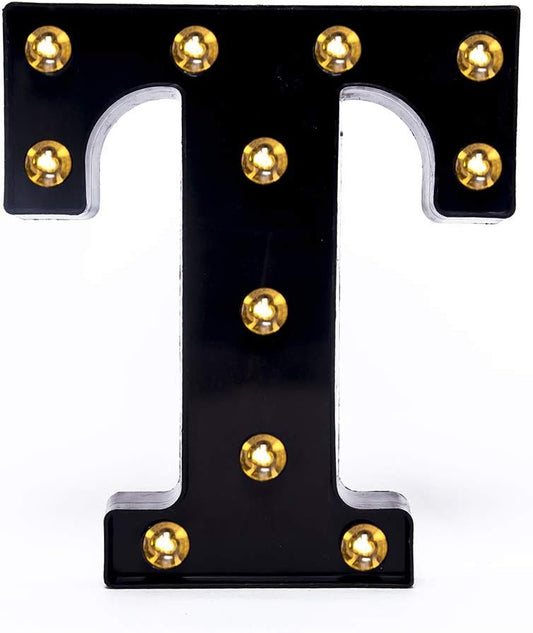 Foaky Black LED Marquee Number Lights Sign Light Up Marquee Number Lights Sign for Night Light Wedding Birthday Party Battery Powered Christmas Lamp Home Bar Decoration