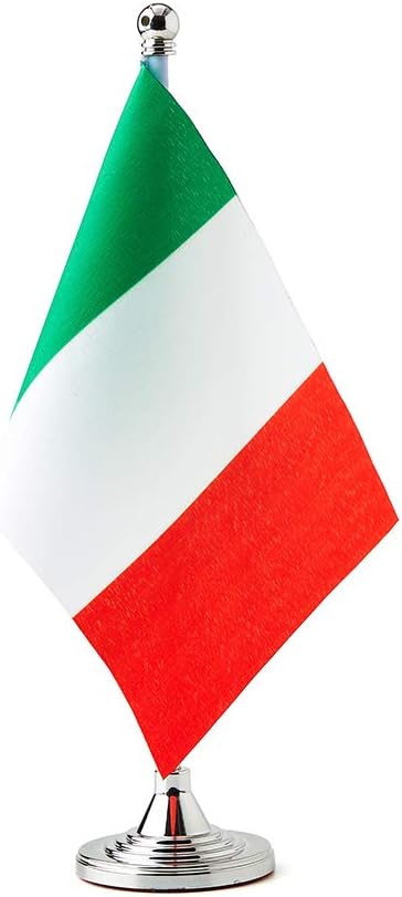 Italy Flag Italian Flags, Small Mini Italian Desk Flag, Used for Table Office Classroom Home Patriotic Events Decorations