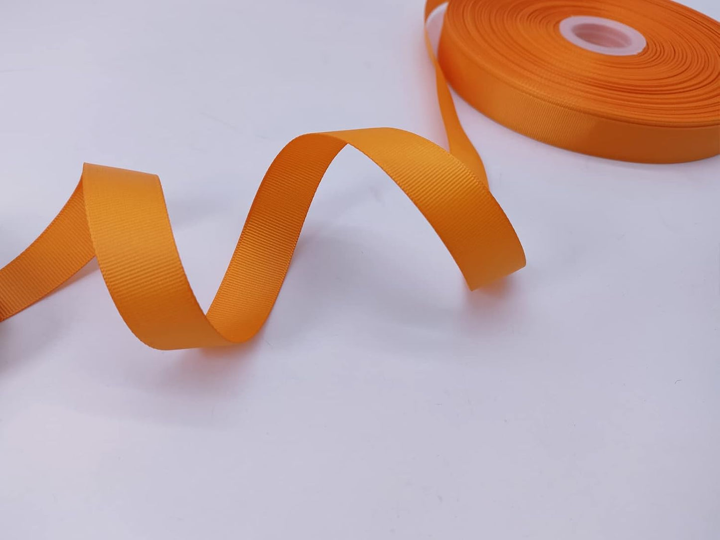 Jesep One Roll 100 Yards Soild Grosgrain Ribbon Boutique Gift Wrapping Package Ribbon, DIY Crafts Bow Hair Headband Accessories Assorted Ribbon #752 (3/4" 20mm, Orange)