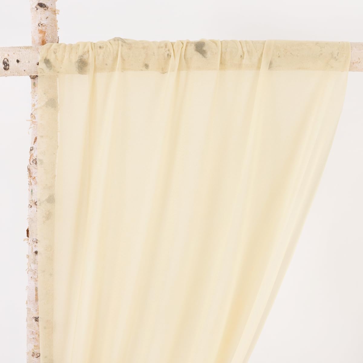 MLMW Wedding Arch Draping Fabric 2 Panels 29" x 20Ft Champagne Sheer Wedding Arch Backdrop Drapes Outdoor Curtain for Ceremony Party Background Ceiling Decor