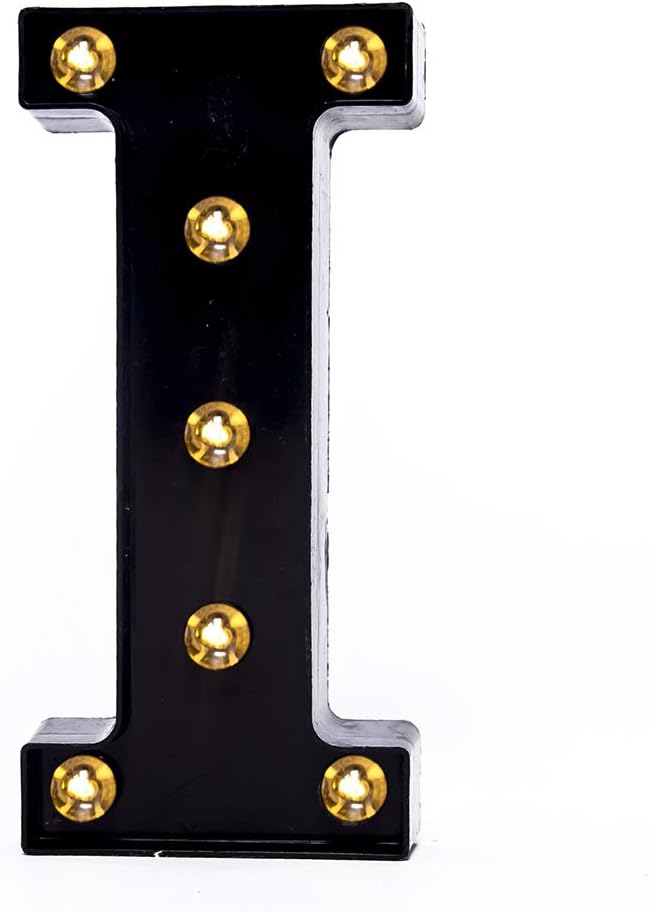 Foaky Black LED Marquee Number Lights Sign Light Up Marquee Number Lights Sign for Night Light Wedding Birthday Party Battery Powered Christmas Lamp Home Bar Decoration